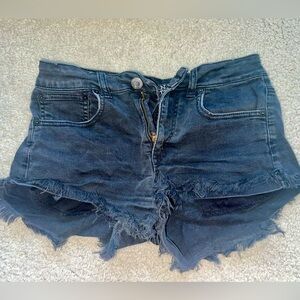 Black American Eagle cutoff shorts